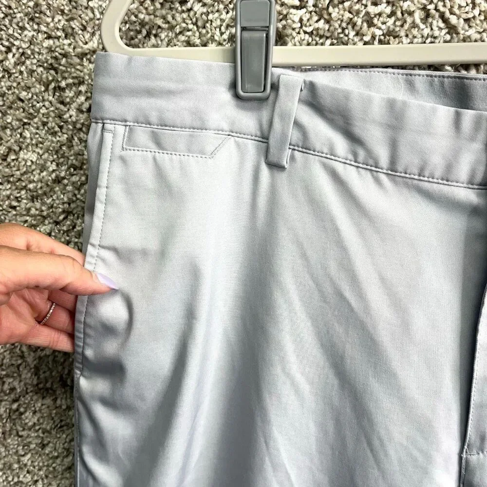 Nike Pants Men’s 36x32 Dri-Fit Light Gray Flat Front Stretch Woven‎ Golf